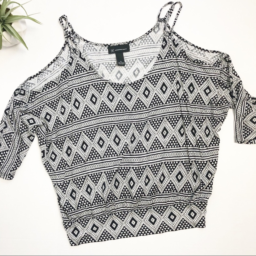 INC Cold Shoulder Top